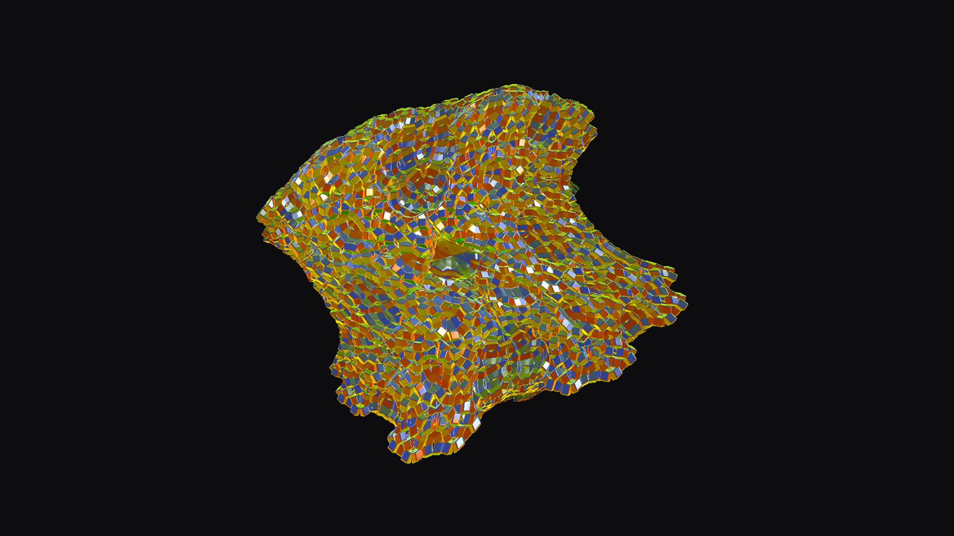 WebGL shader in orange and amber