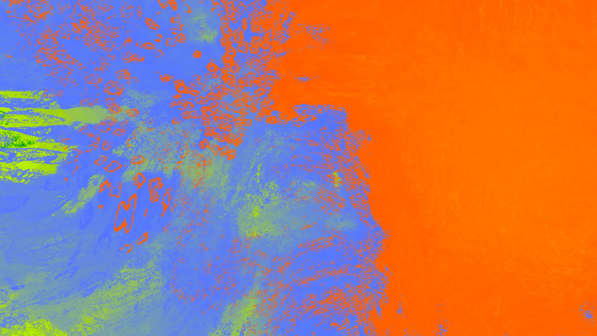 WebGL shader in blue and orange