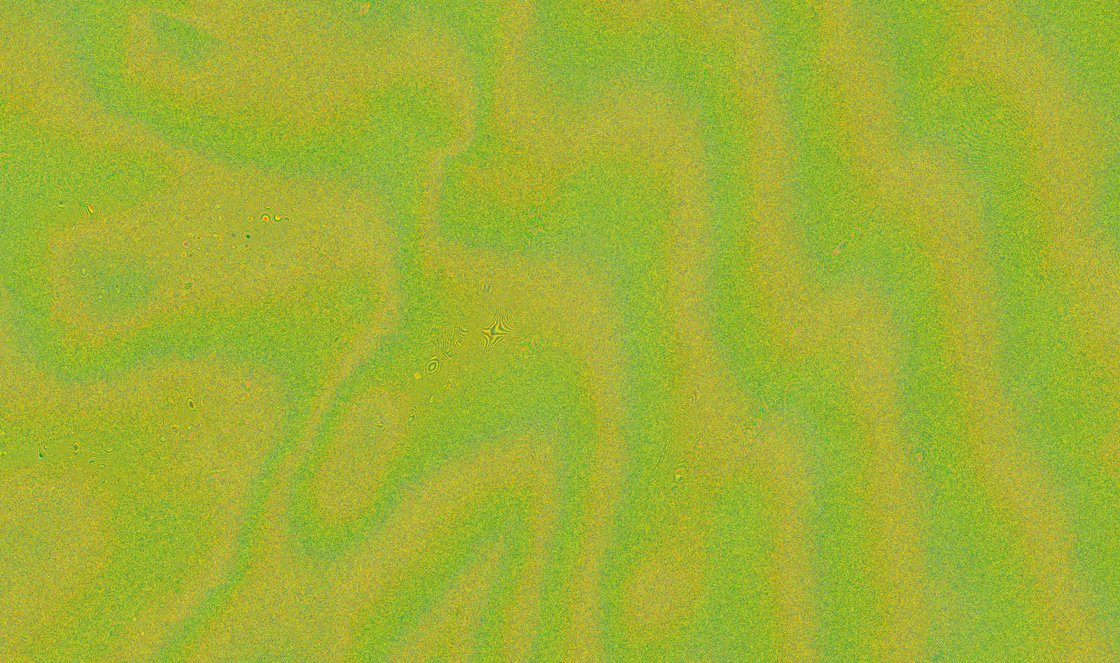 Generative graphic in green and yellow with flowing bands